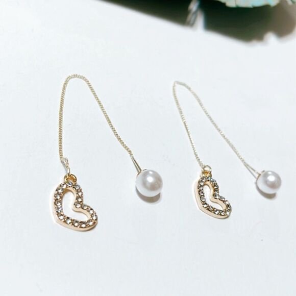 Heart threader earrings #25 - Picture 4 of 6